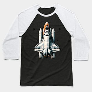 Geometric Orbiter | Space Shuttle Design Tee | Astronautics Baseball T-Shirt